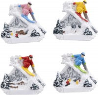 Souvenir Lazzarotto Calamita Inverno Sciatore Paesaggio 4 Sogg X.116.47