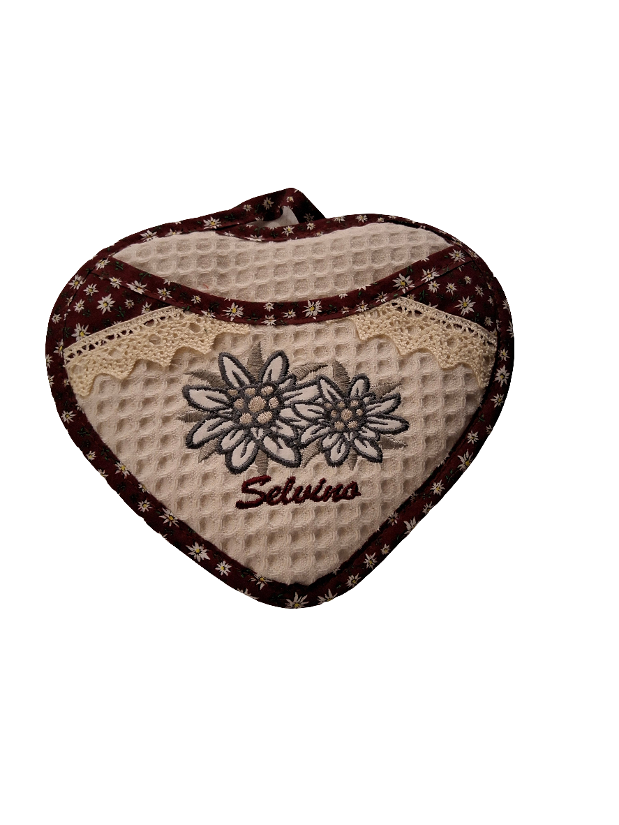 Souvenir Bonato Presina Cuore Tirol Ricamo R389